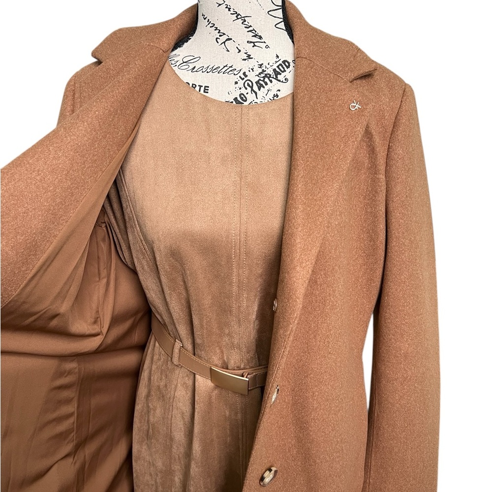 Calvin Klein Elegant Tan Women's Coat - Picture 3 of 14
